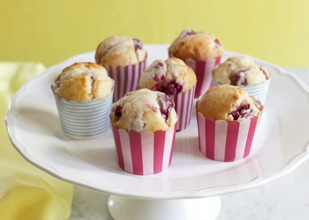 citromos muffin recept málnás