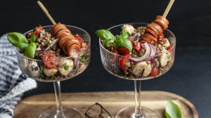 szilveszteri lencsés virslisaláta recept