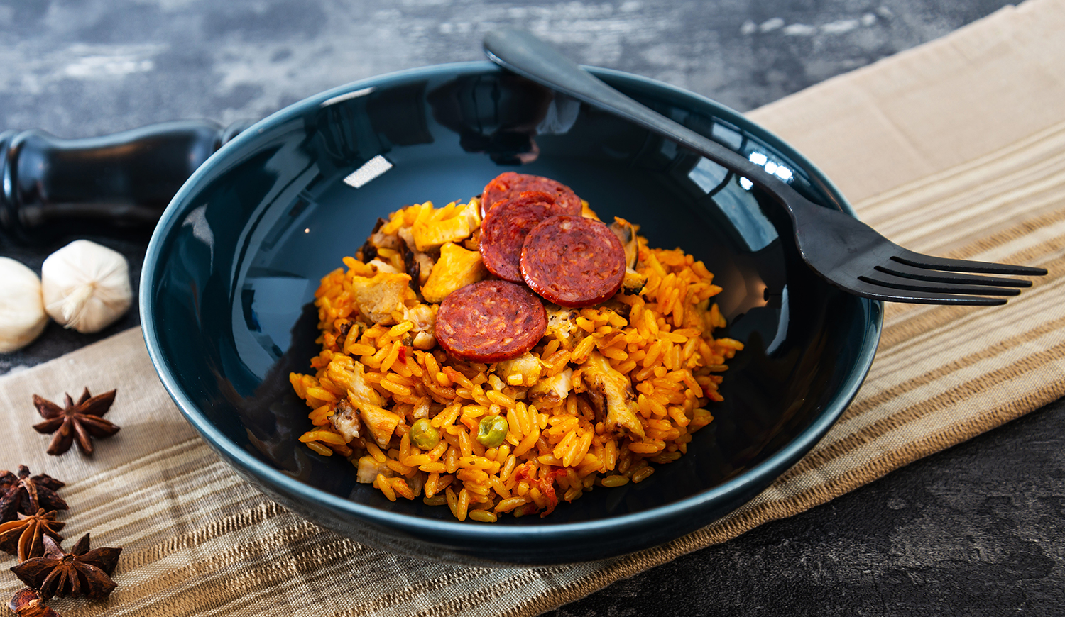 Chorizós paella