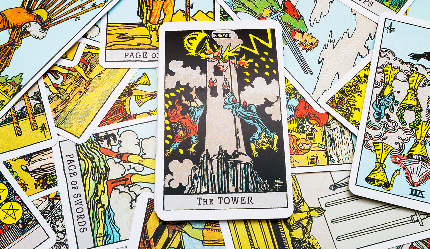 XVI. A Torony tarot kártya