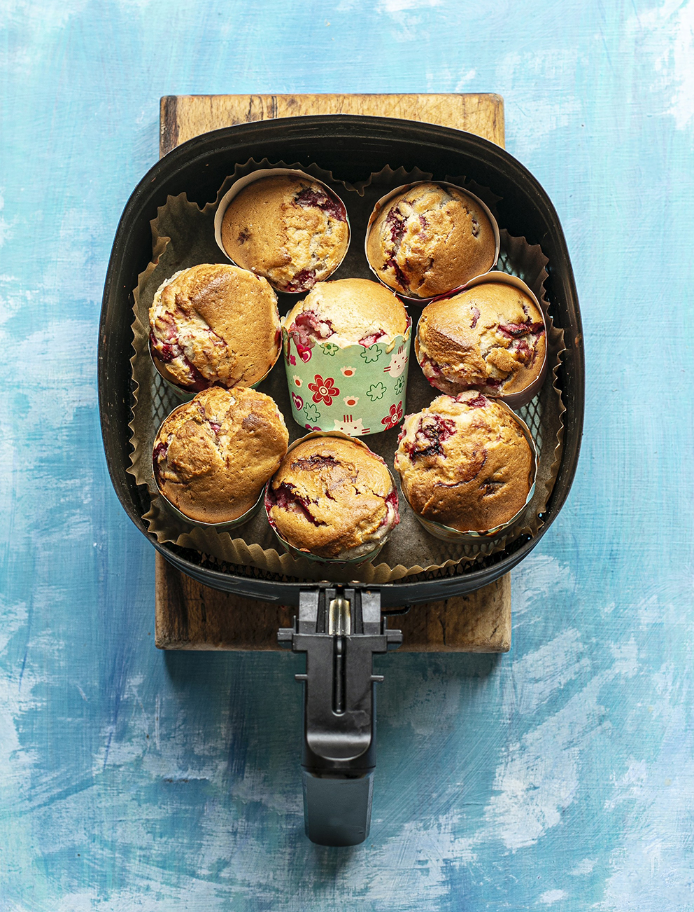 Epres-fehér csokoládés muffin