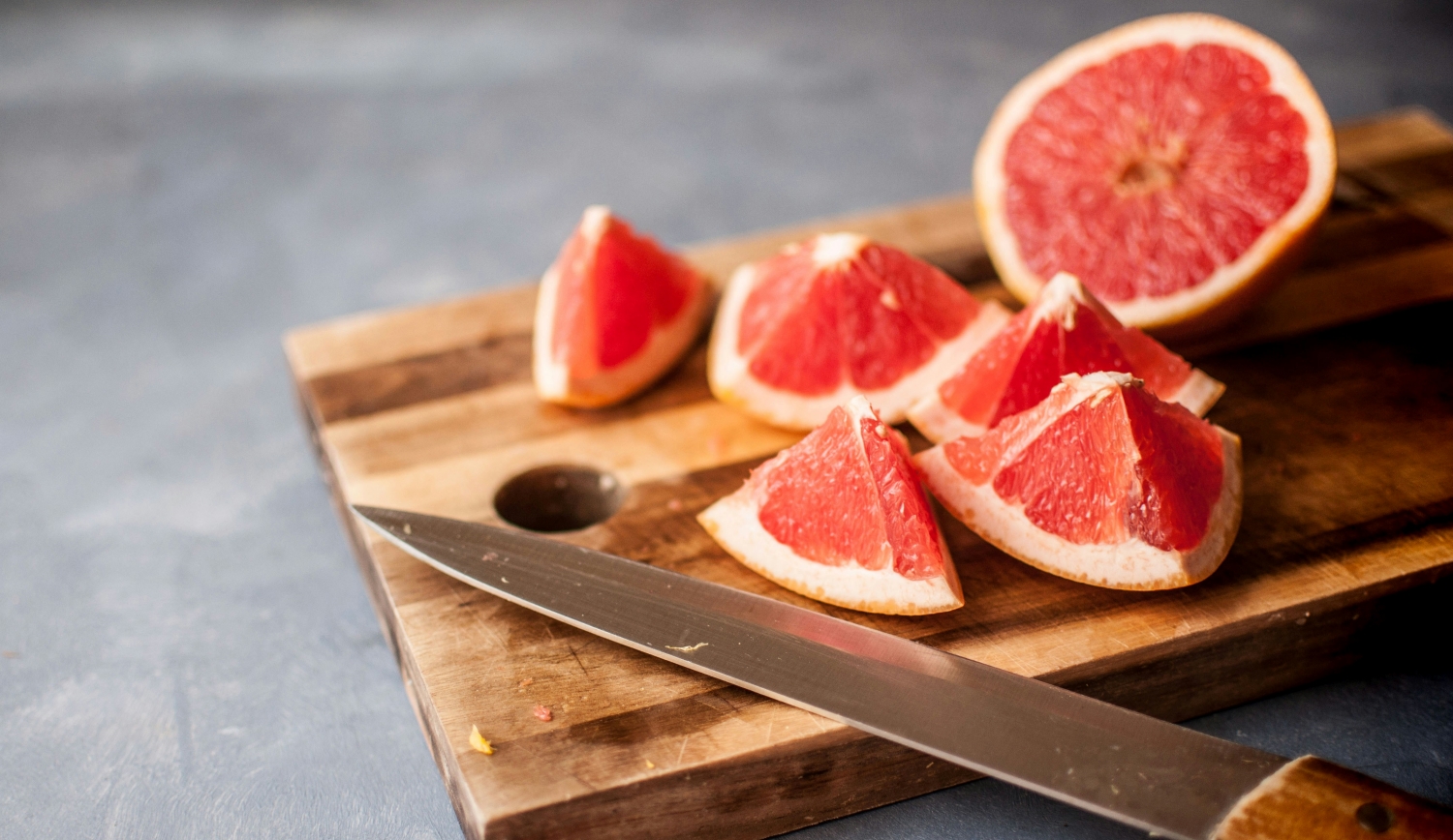 grapefruit szeletelve