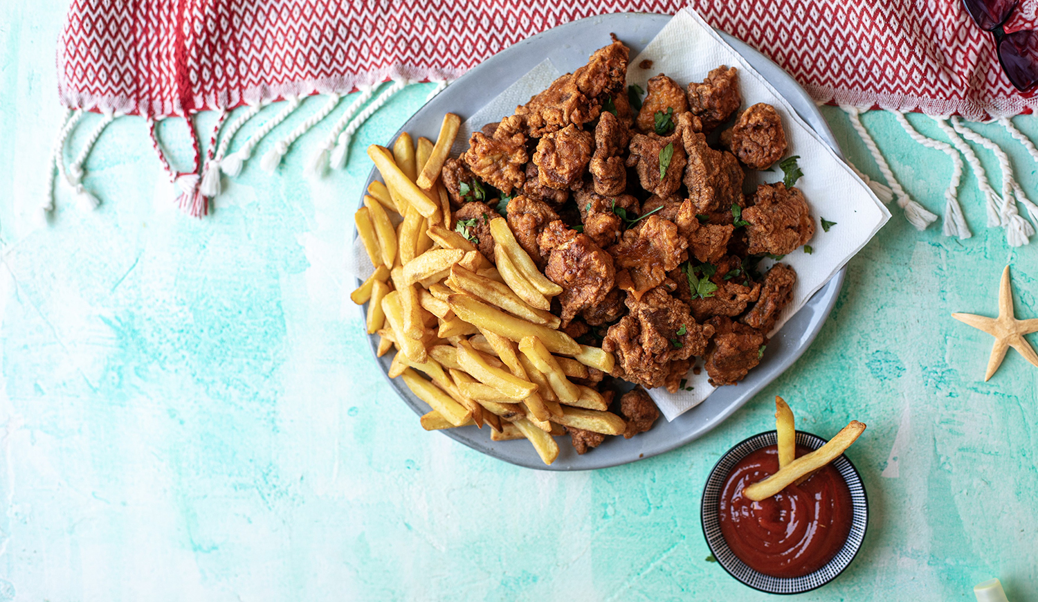 Paprikás fish & chips (800 Ft egy adag)