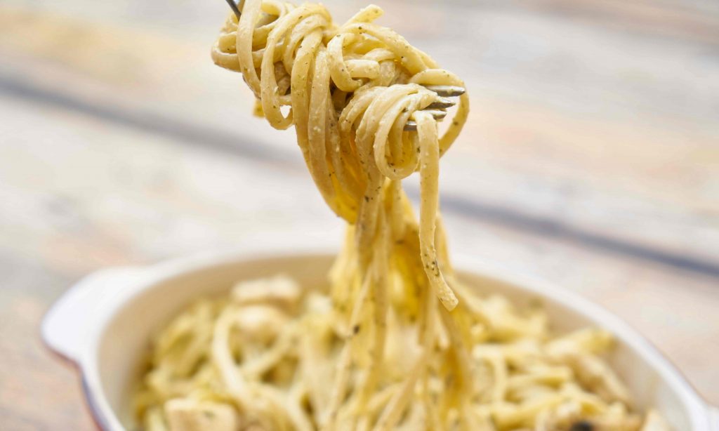 spagetti villára felcsavarva