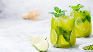 citromos lime-os mentás limonádé pohárban