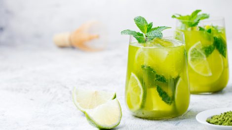 citromos lime-os mentás limonádé pohárban