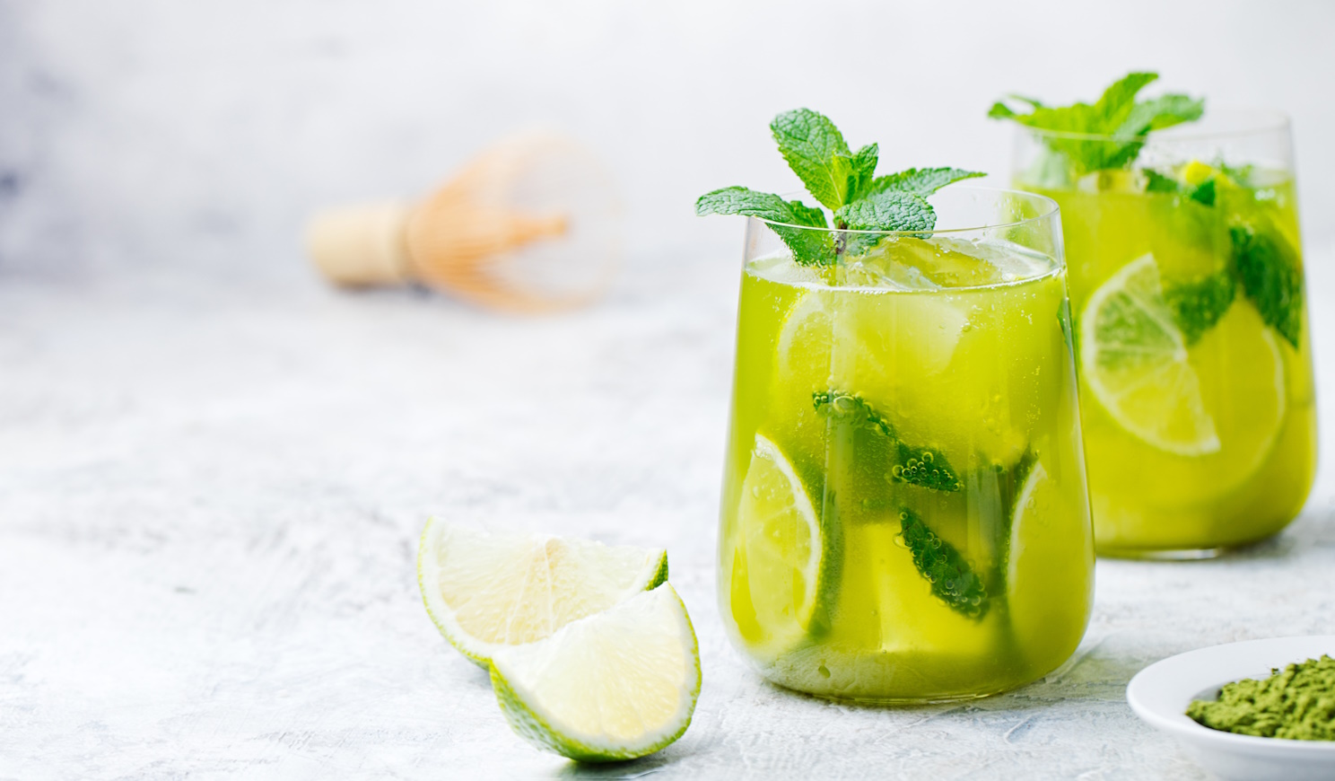 citromos lime-os mentás limonádé pohárban