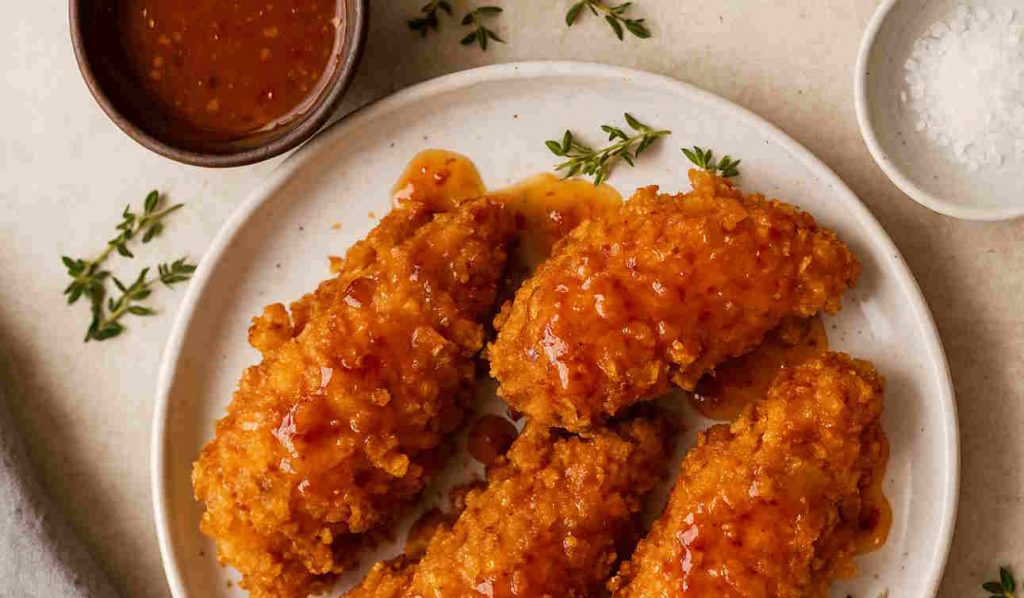 ropogós csirkemell szósszal