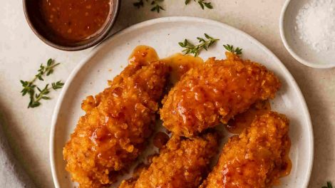 ropogós csirkemell szósszal