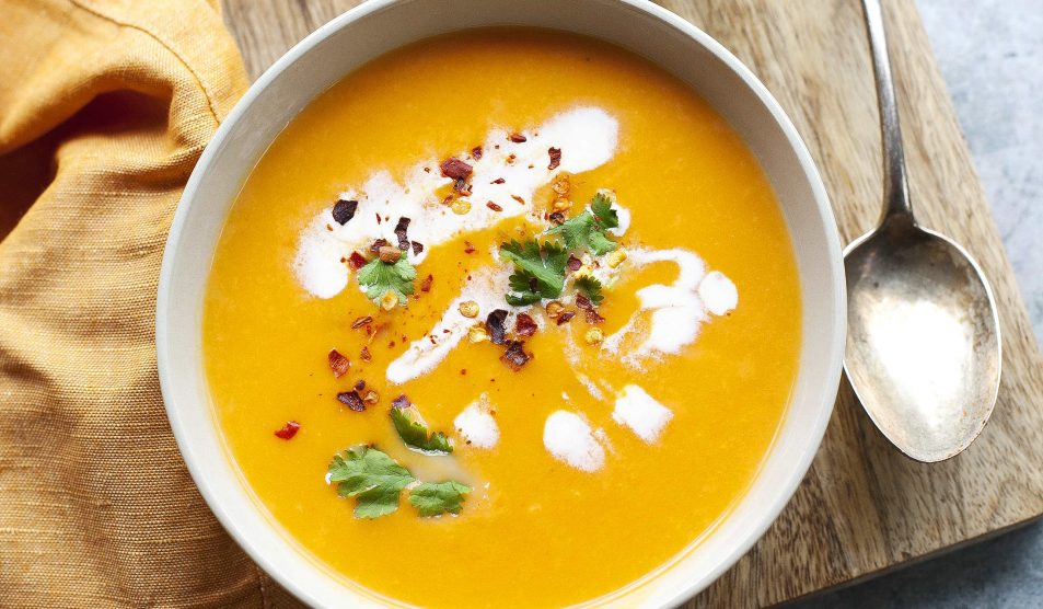 Csípős sütőtök-krémleves