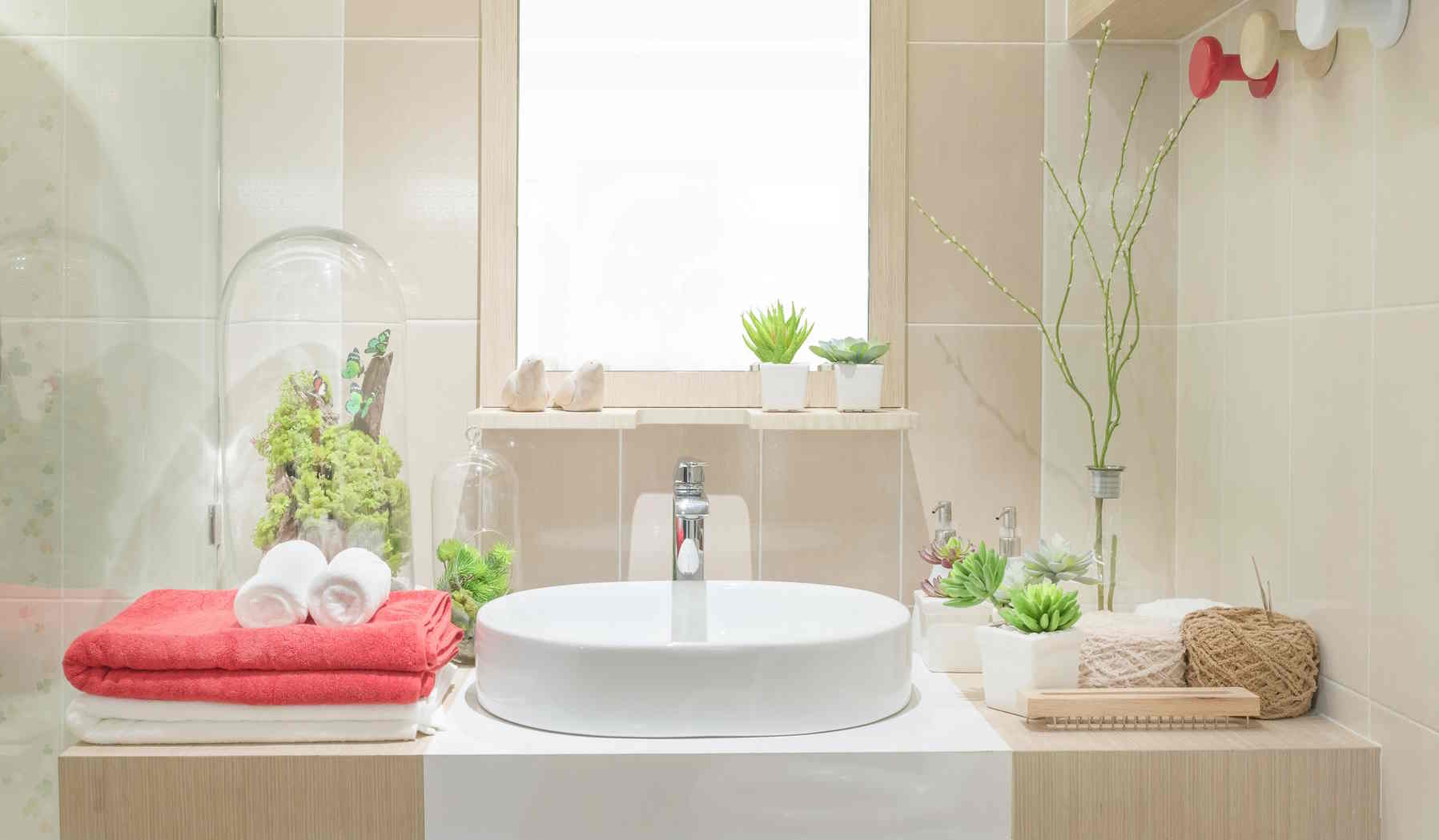 letisztult spa hangulatú fürdőszoba