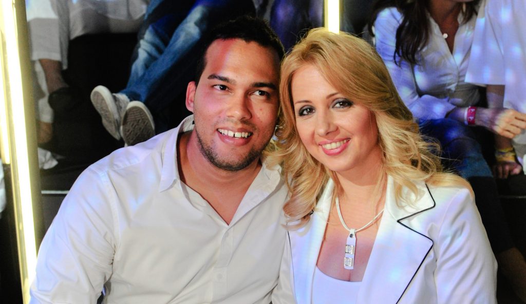 Gombos Edina és férje, Alberto