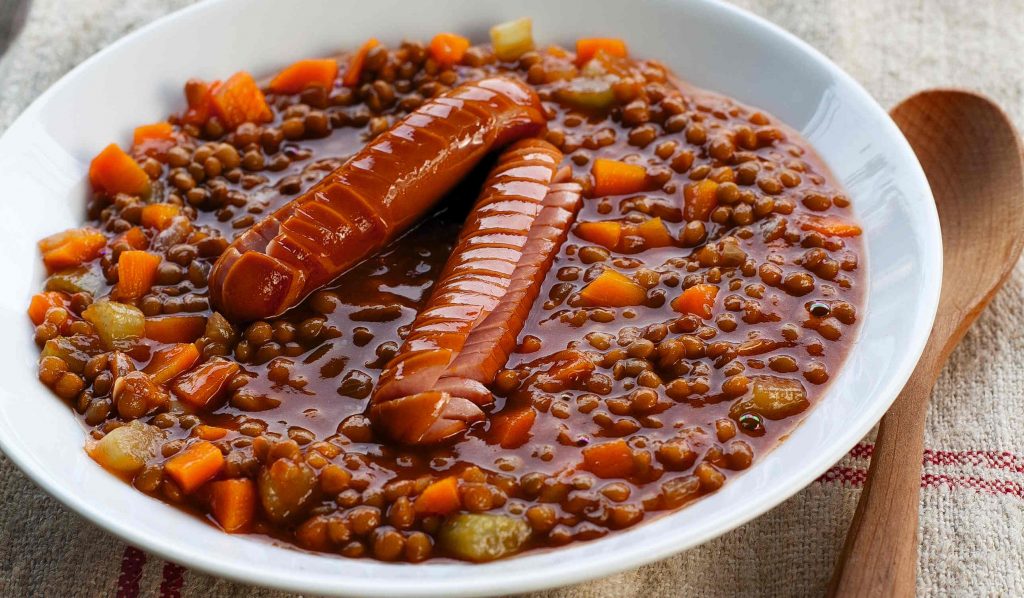 paradicsomos lencsefőzelék