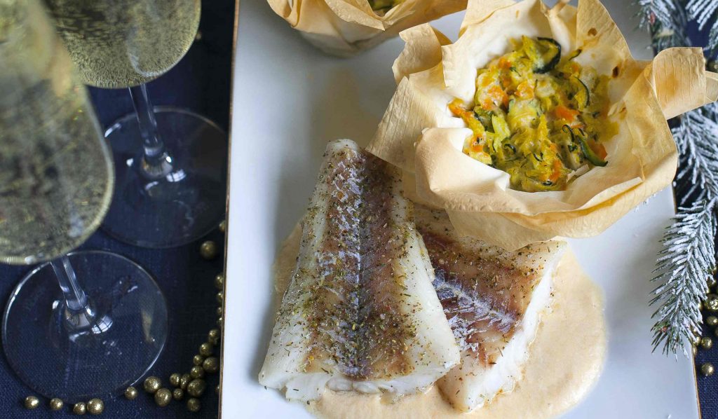 hal pezsgőmártással