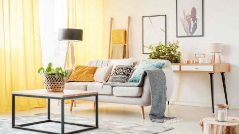 letisztult otthon szobanövényekkel