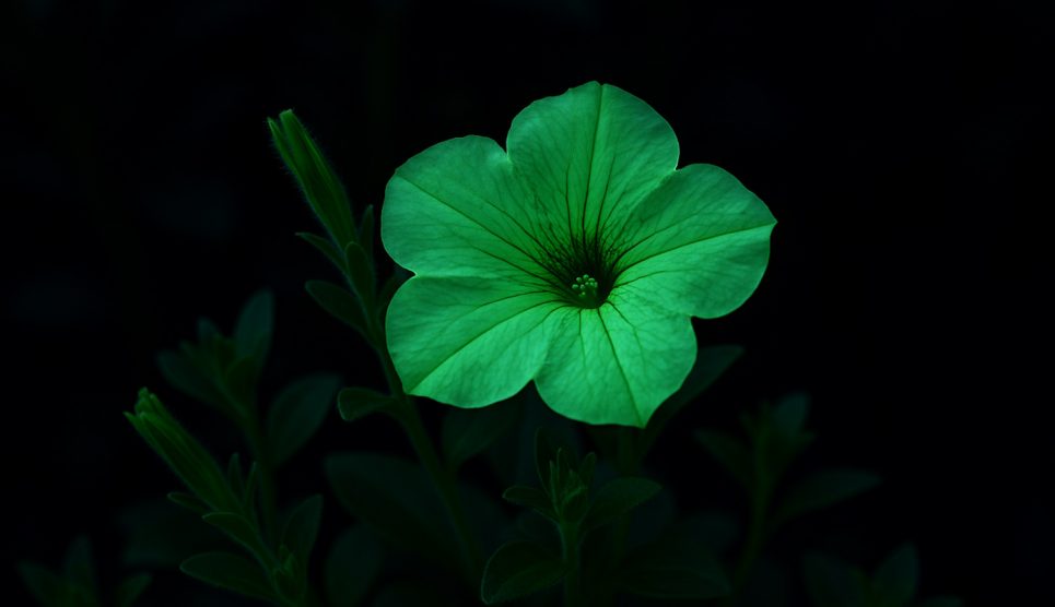 sötétben világító petúnia