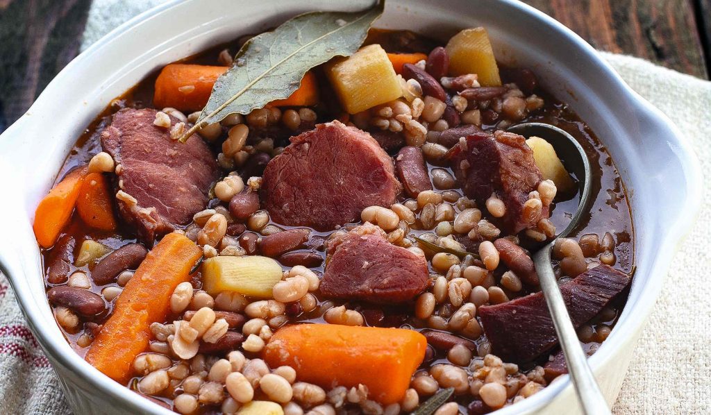 zöldséges babos egytál