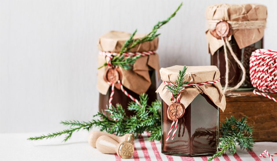 Dió és gesztenyelekvár gyönyörű karácsonyi csomagolásban