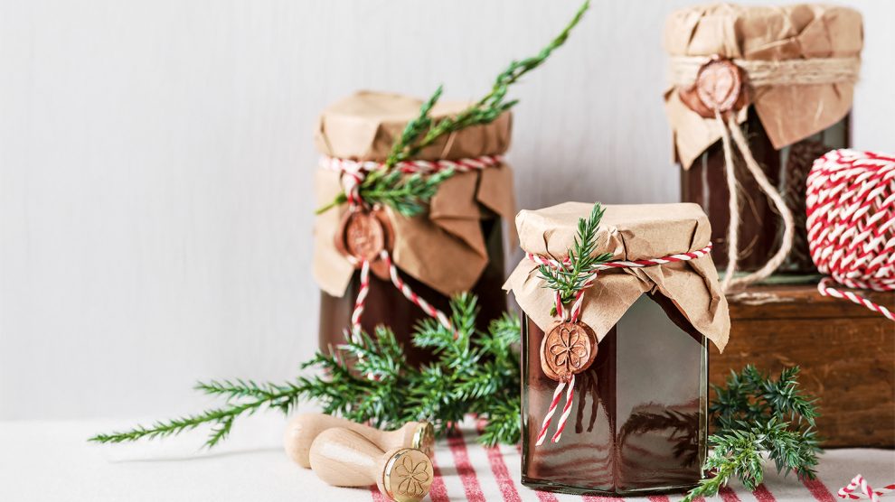 Dió és gesztenyelekvár gyönyörű karácsonyi csomagolásban