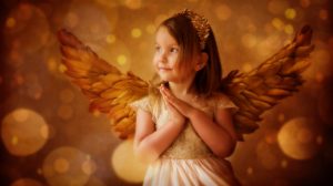 angyalka kislány karácsonykor