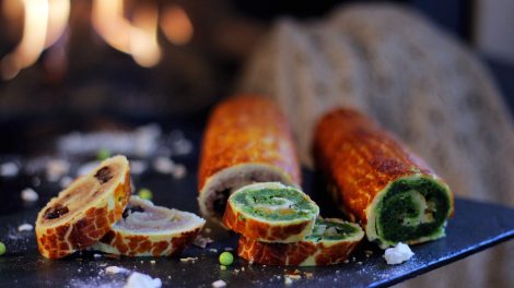 bejgli az asztalon felvágva