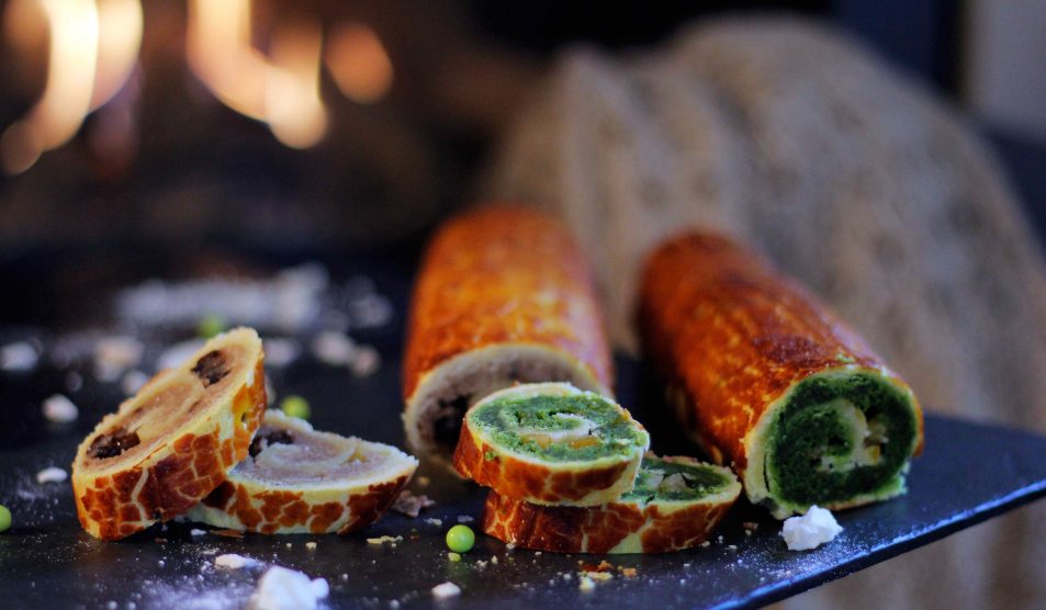 bejgli az asztalon felvágva