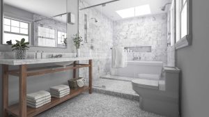 szép letisztult fürdőszoba