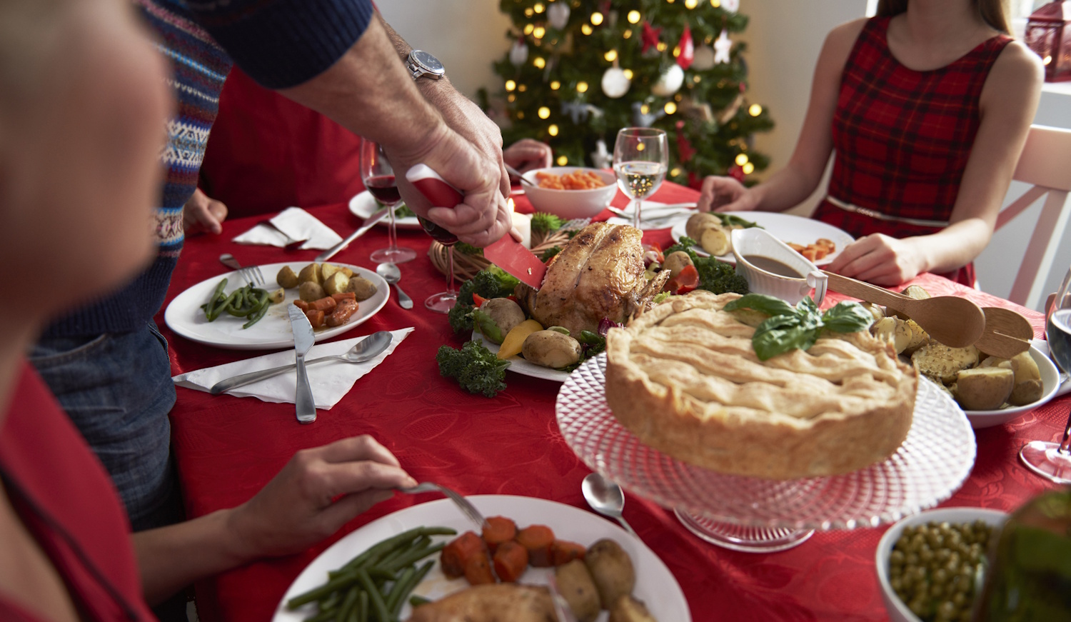 karácsonyi terített asztal