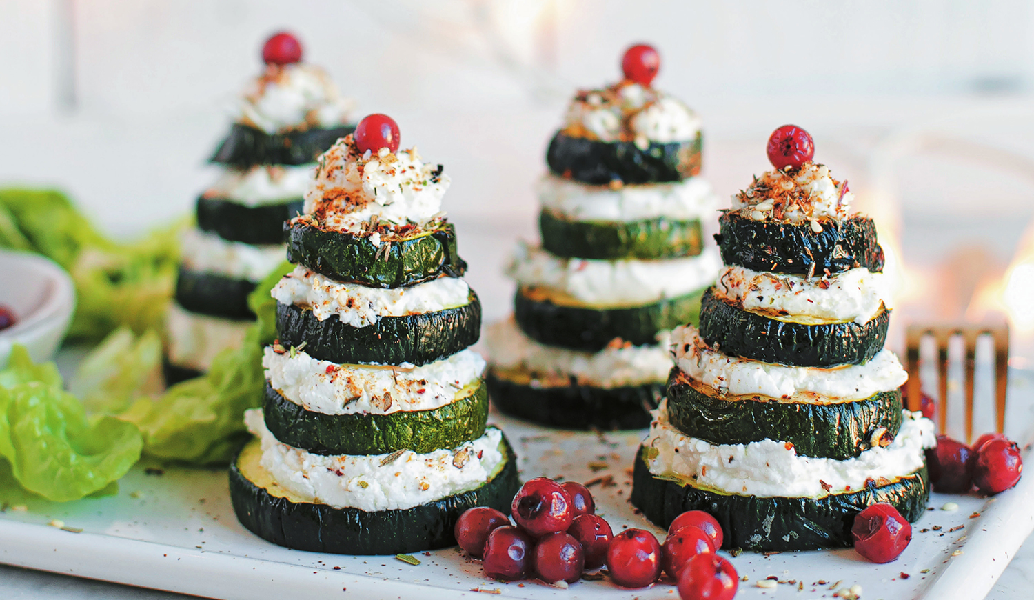 Kecskesajtos cukkinifenyők