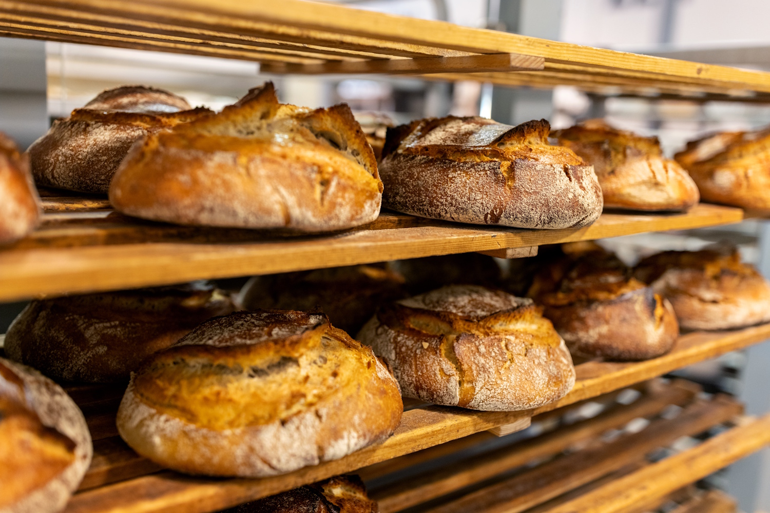 Kenyerek egy bolt polcain