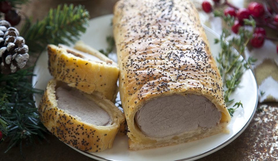 Sült sertésszűz almás pürével