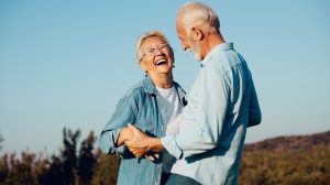 boldog idős pár