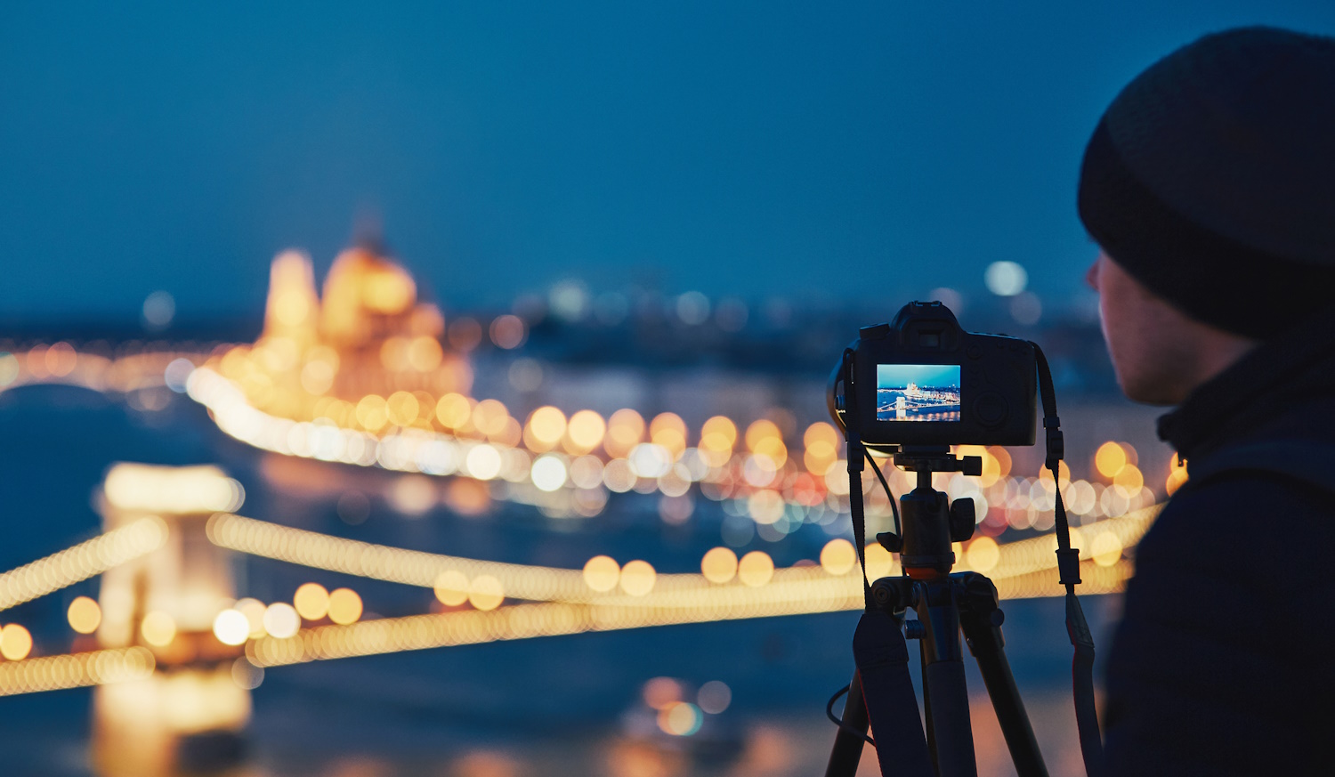 magyarország lánchíd látkép éjjel