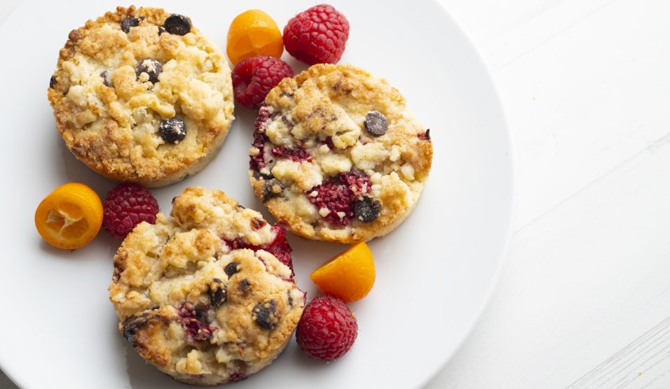 Málnás morzsás keksz