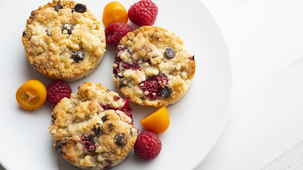 Málnás morzsás keksz