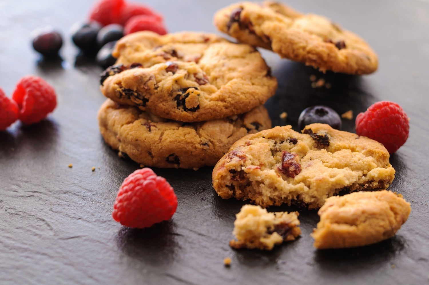 Málnás morzsás keksz