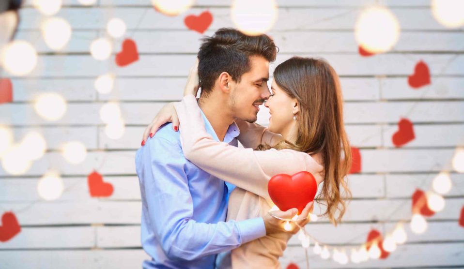 szerelmes pár Valentin-napon