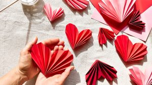 Origami papírszívek