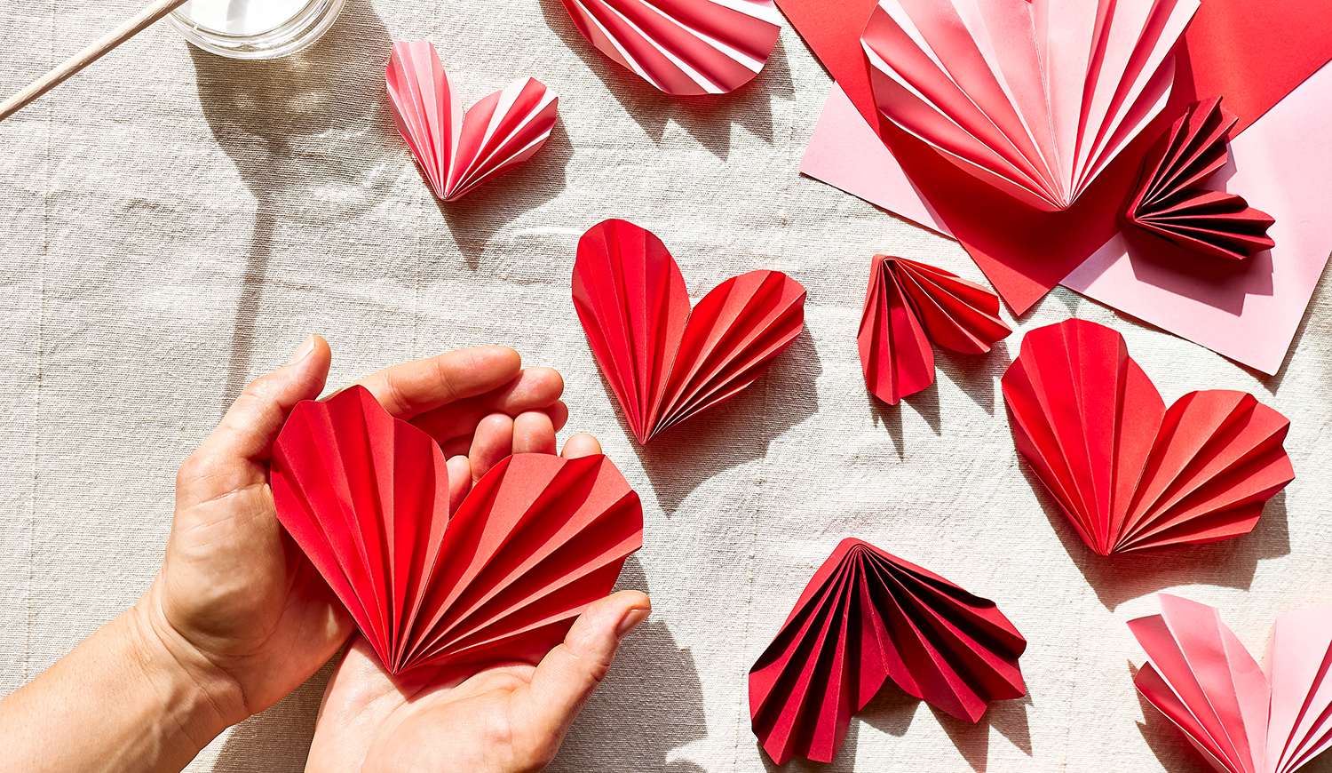 Origami papírszívek