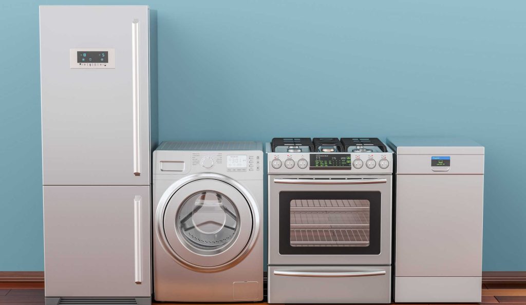 háztartási nagygépek ezüst színben