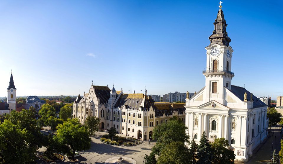 Kecskeméti nagytemplom és a városháza