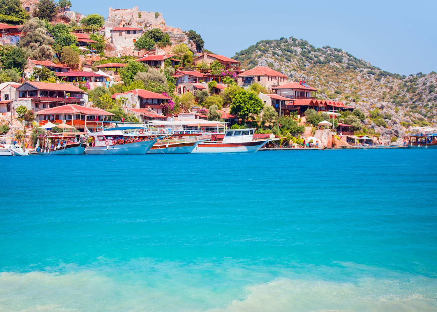 Sunken Lycian városa Kekova szigetén törökország