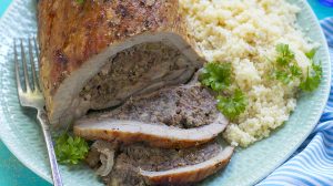 Mazsolás, májas töltött dagadó