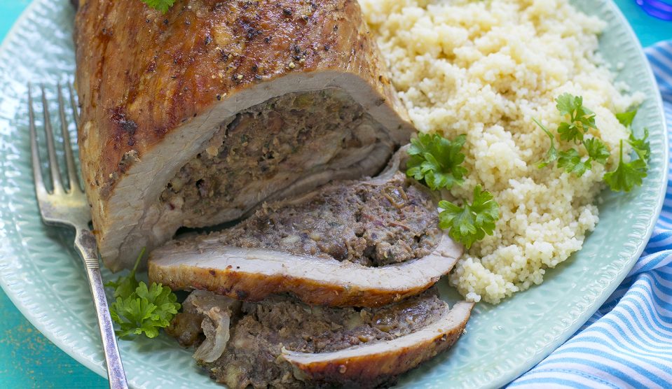 Mazsolás, májas töltött dagadó