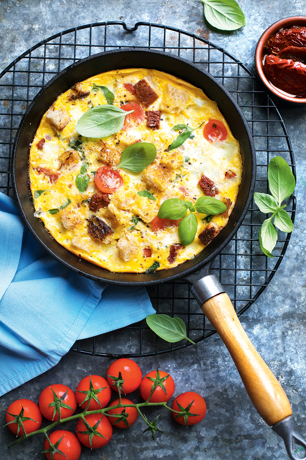 Paradicsomos-mozzarellás frittata