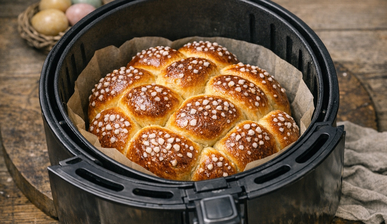 air fryerben sült húsvéti kalács