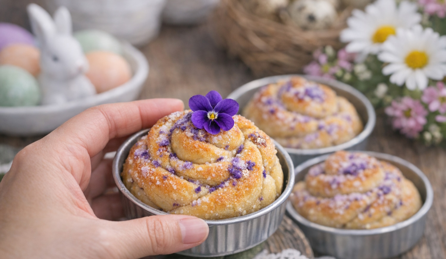 húsvéti különlegesség ibolyás kalács