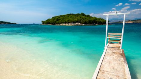 ksamil strand albánia