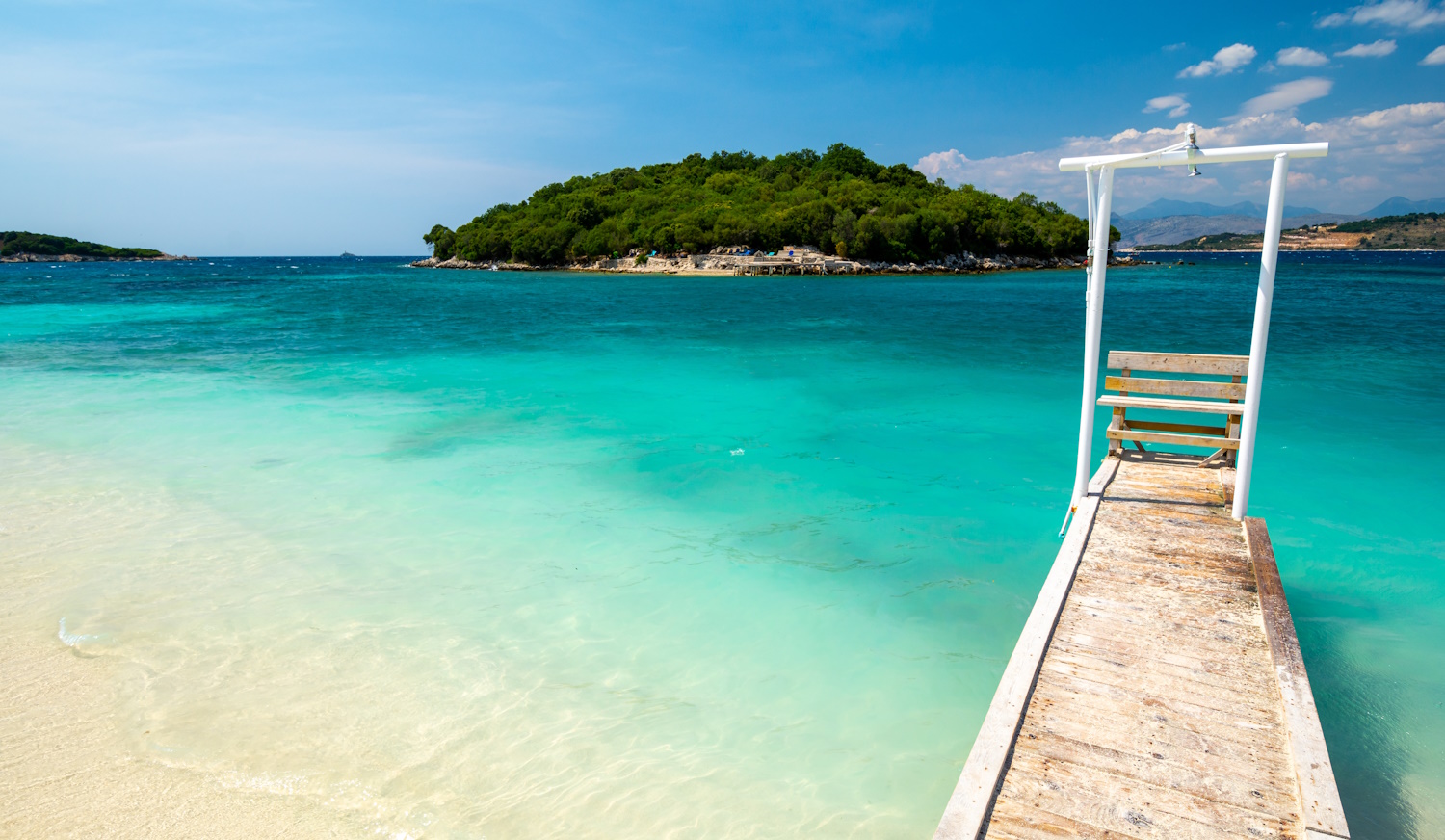 ksamil strand albánia