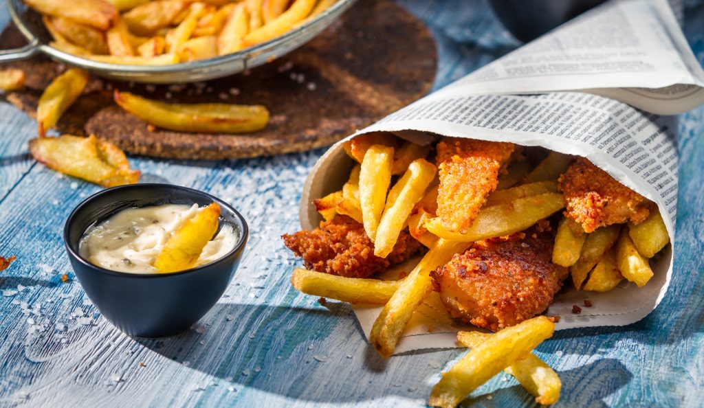 sült krumpli, majonéz